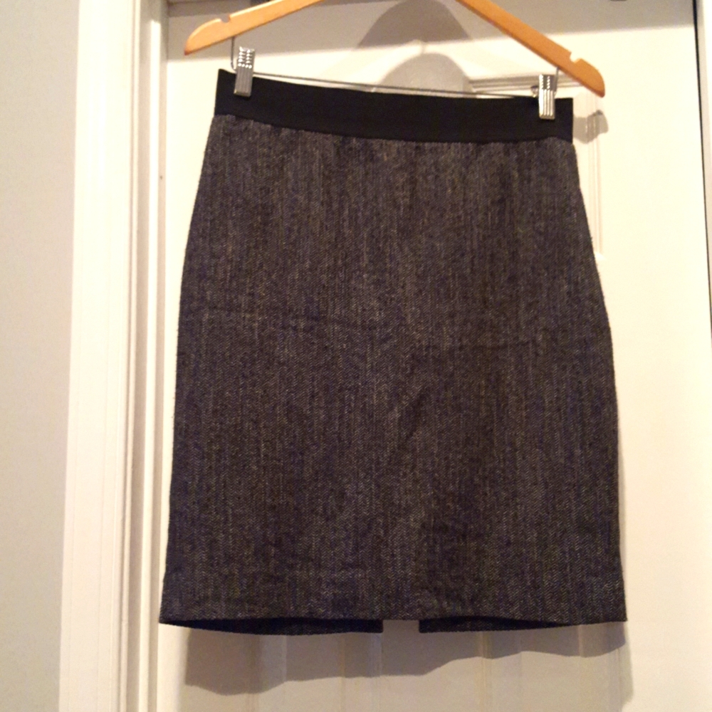 Express Black Chevron Pencil Skirt Size M
